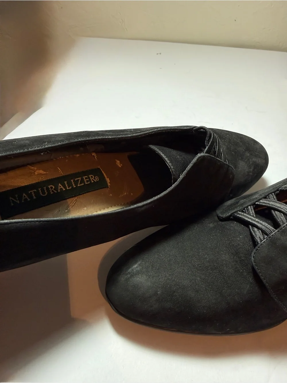 NWT Naturalizer Women’s Black suede Leather Oxford Shoes 10M **READ**
